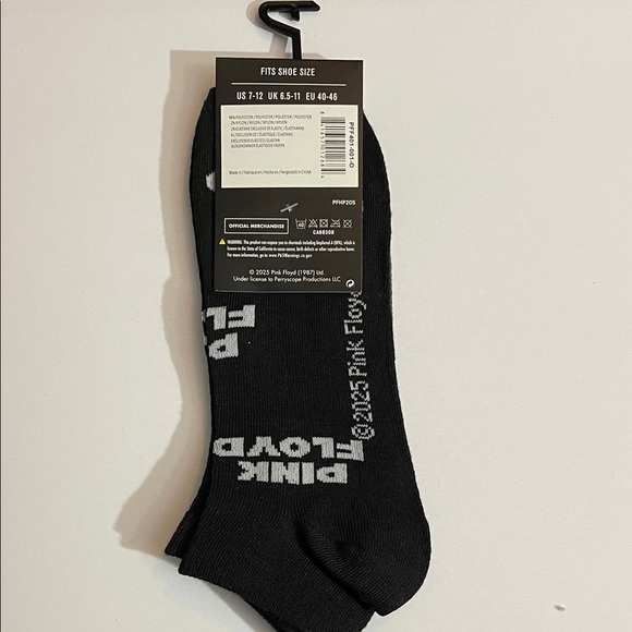 Pink Floyd Gray and Black Casual Socks. 2 Pair Set. Official Merchandise. - Picture 2 of 4